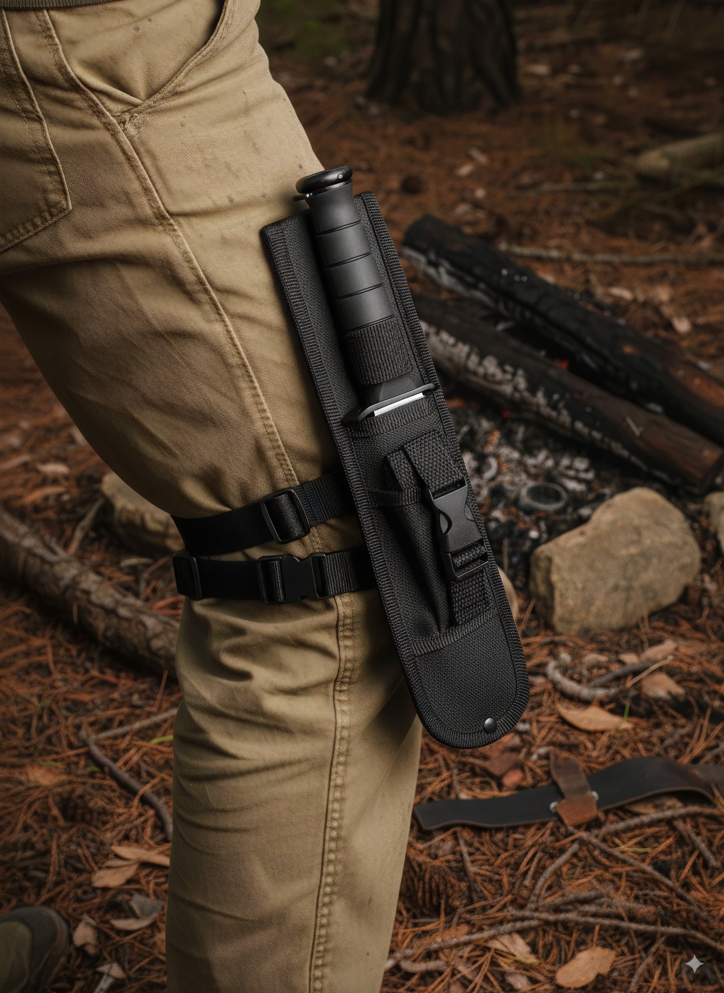 Wilora Bowie + Lite Folding | Knife Bundle with Ferro Rod & Sharpening Stone