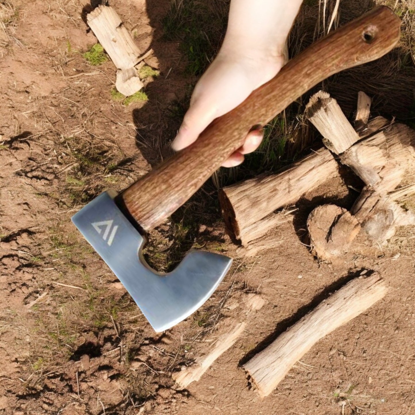 Wilora Viking Axe | Hickory Handle - High Carbon Steel Polished Blade with PU Leather Sheath and Lanyard