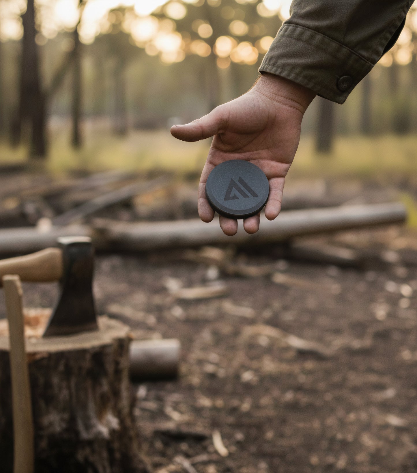 Wilora Sharpening Stone – Round Silicon Carbide Whetstone for Axes & Outdoor Blades