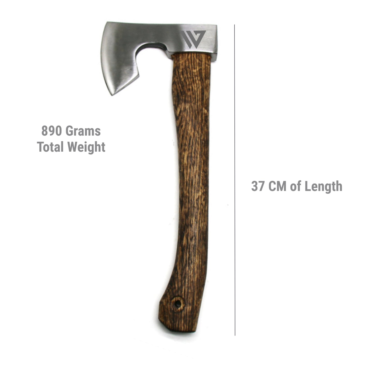 Wilora Viking Axe | Hickory Handle - High Carbon Steel Polished Blade with PU Leather Sheath and Lanyard