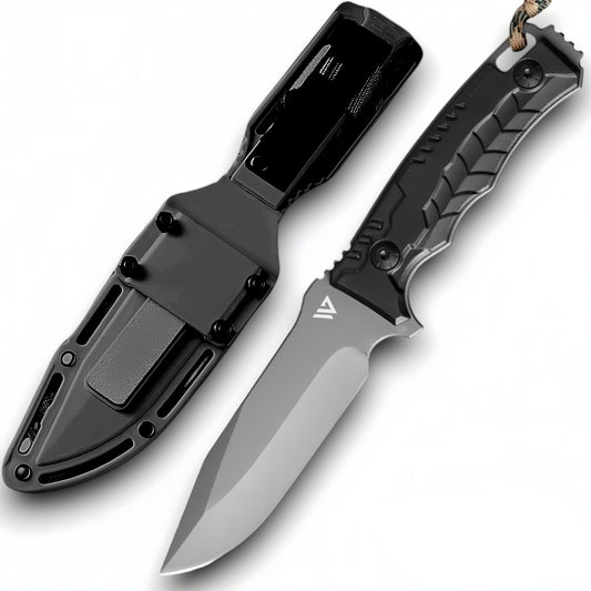 Wilora – The Outrider | D2 Hunting Knife with Sheath, Ferro Rod & Sharpening Stone