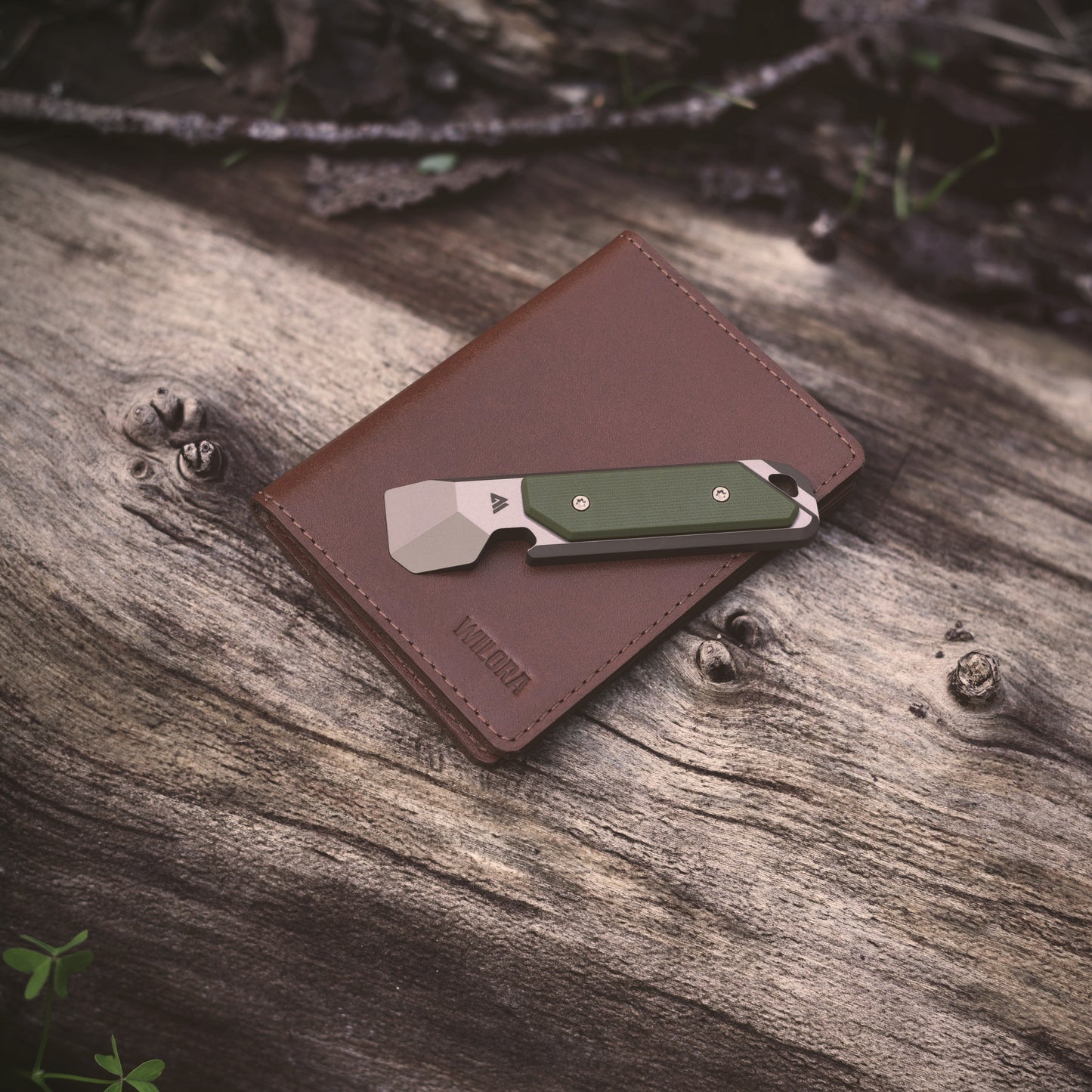 Wilora Wedge – TC4 Titanium EDC Pry Bar - Green Edition