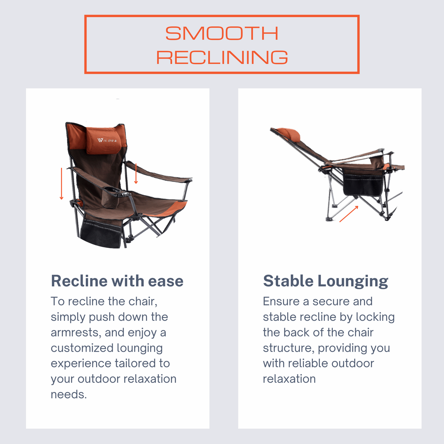 Wilora Camping Chair with Footrest