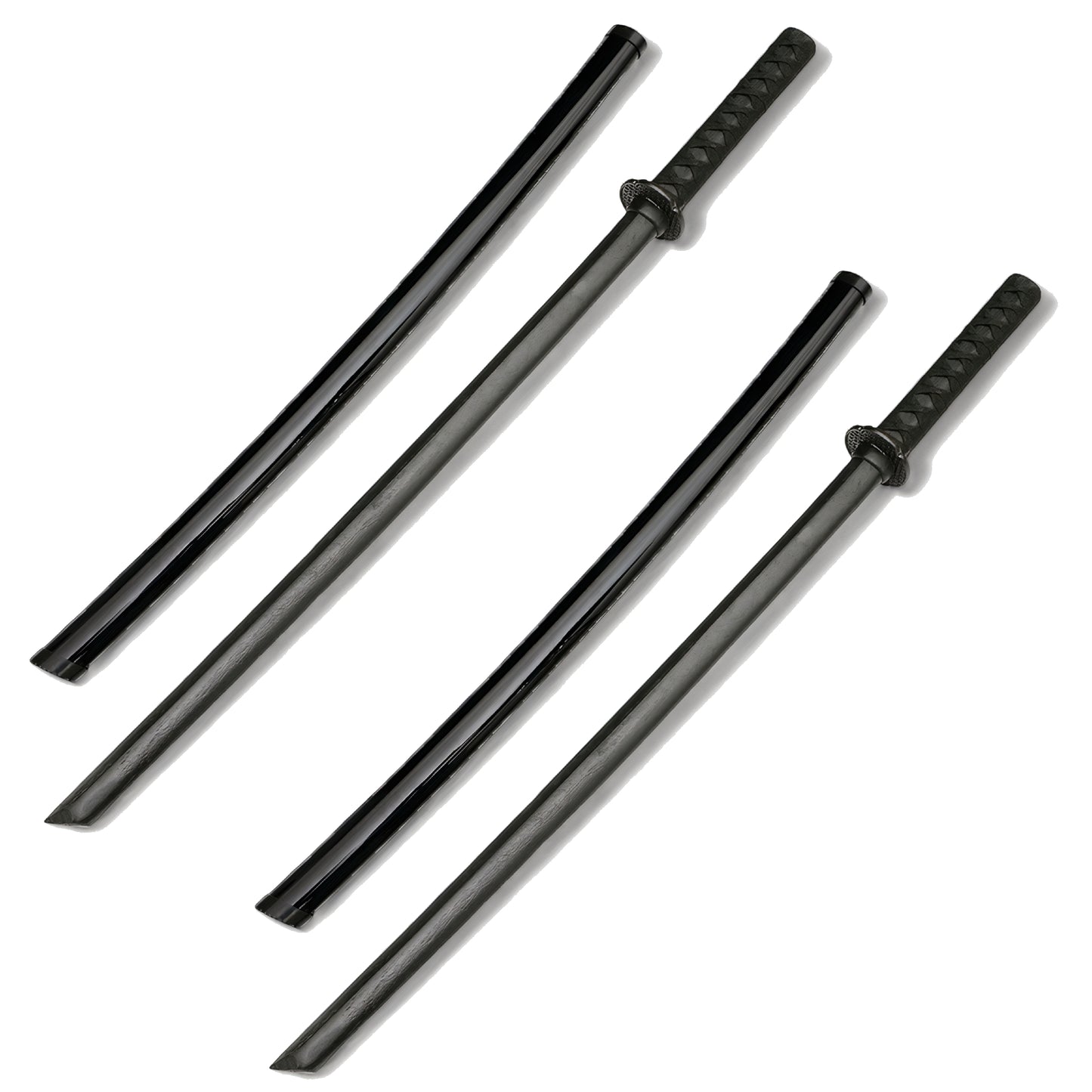 Black Bokken Training Sword 2-Pack with Scabbards