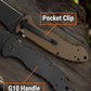Wilora Black Blade Pocket Knife - EDC Folding Knife with Double Lock and G10 Handle