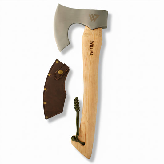 Wilora Viking Axe — High-Carbon Steel, Hickory Handle, PU Sheath