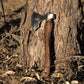 Wilora High-Carbon Axe — American Hickory, Dual-Grit Stone, PU Sheath