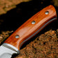 Premium Bushcraft Knife with PU Leather Sheath - Flint & Striker Included