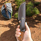 Premium Bushcraft Knife with PU Leather Sheath - Flint & Striker Included