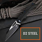 Wilora Manual EDC Folding Knife with D2 Steel Blade, Liner Lock, G10 Handle - Includes Nylon Sheath & Pocket Clip