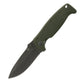 Green folding knife on a white background