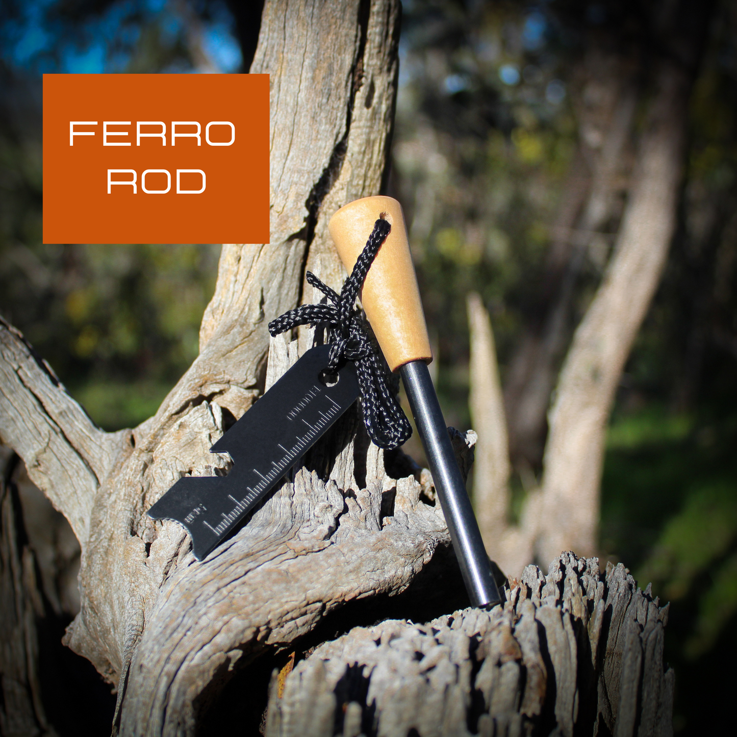 Wilora Wooden Axe Kit - Includes Camp Axe, Hunting Knife, Sharpening Stone and Ferro Rod Flint