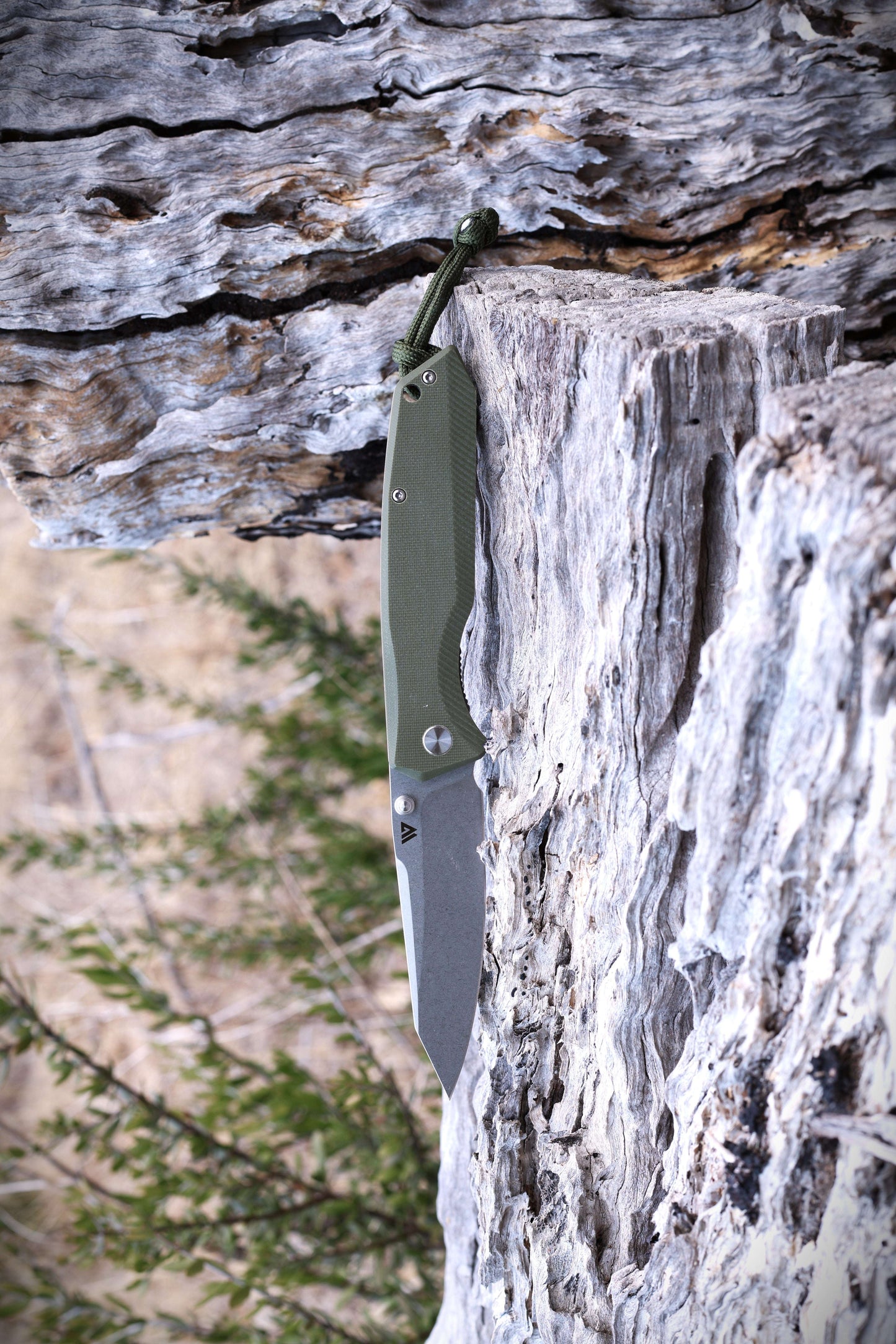 Wilora folding knife with green G10 handle