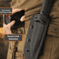 Wilora full tang hunting knife carried in Kydex sheath with secure retention
