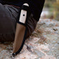 Wilora Heaford field knife carried with a leather sheath