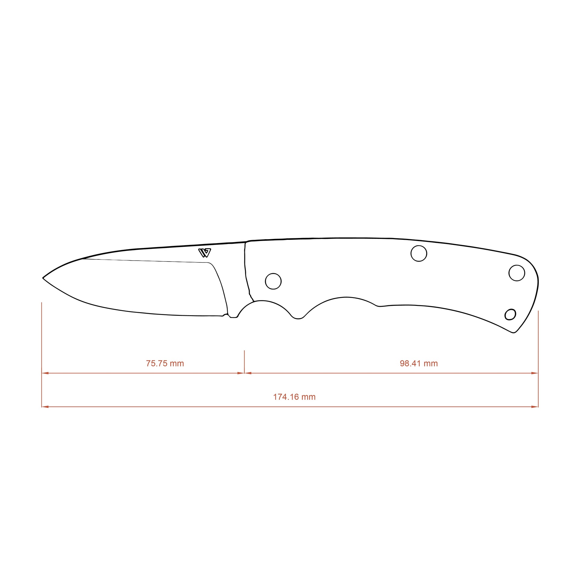 Wilora Slip Joint folding knife size and measurement 