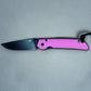 Wilora The Tarn Folding knife with a pink handle and a black blade