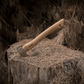 Wilora Wooden-handled axe on a log